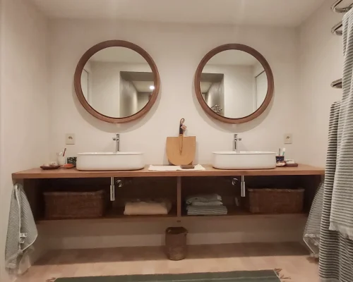 Espelhos de casa de banho com iluminação LED Loox 24V 2700K quente retroiluminada